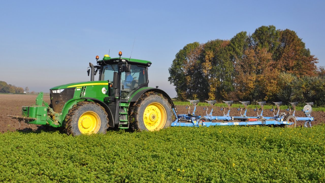 John Deere 7270R & Lemken 8-schaar on-landploeg - KMWP Wilhelminapolder