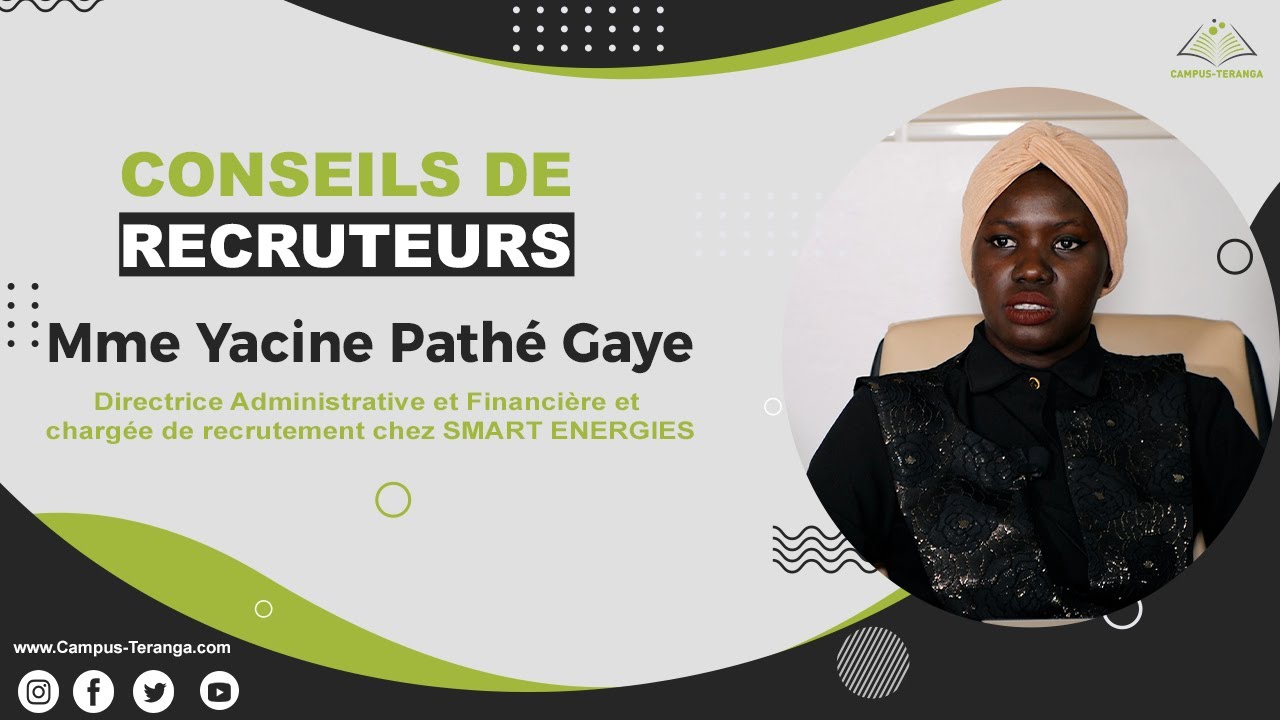 Mme Ndongo, Yacine Pathé GAYE, vous donne les clés pour trouver un emploi.