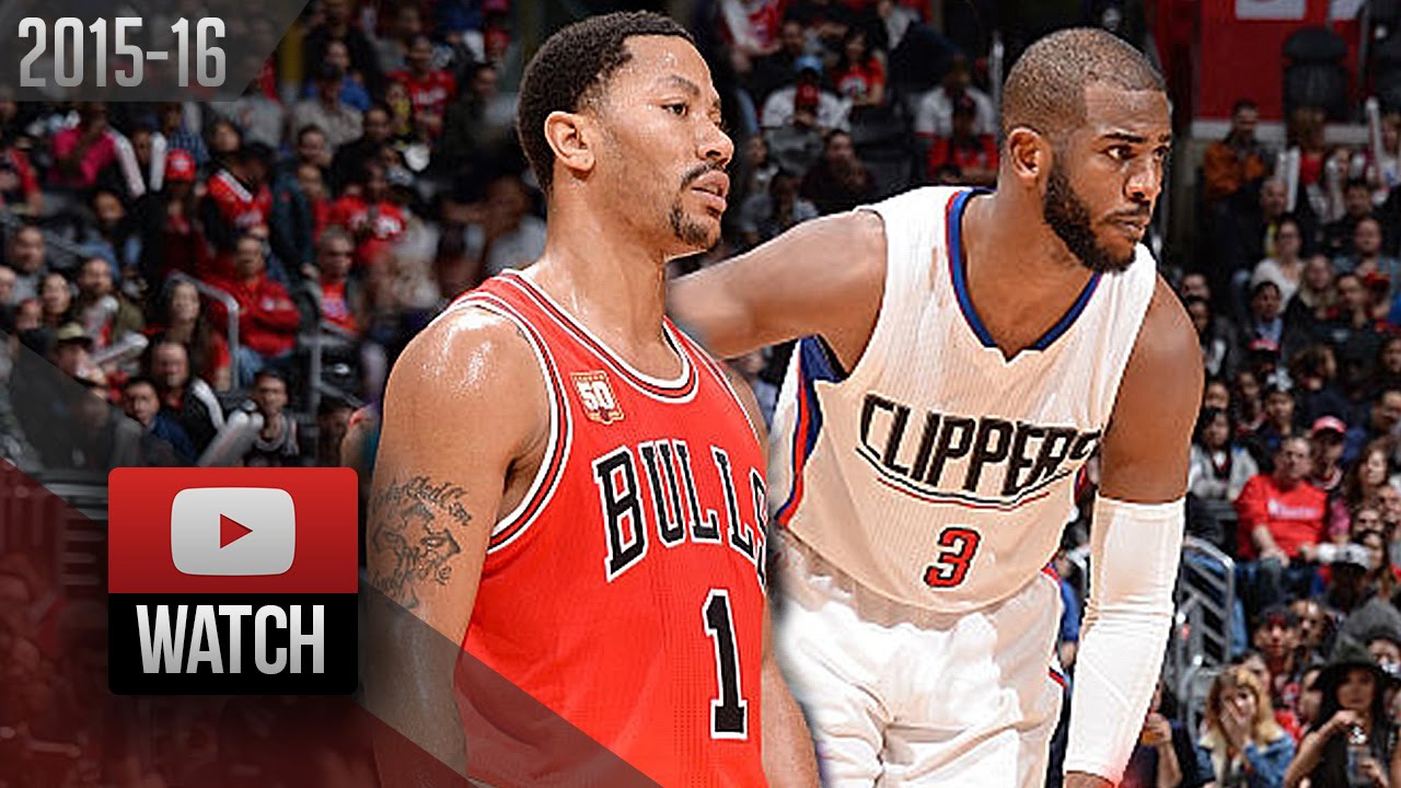 Chris Paul vs Derrick Rose PG DUEL Highlights (2016.01.31) Clippers vs Bulls - SICK!
