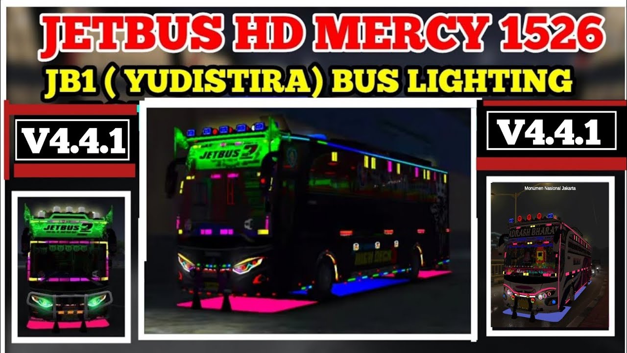 JET BUS NEW HD LIGHTNING MOD V4.4.1 FOR BUS SIMULATOR INDONESIA #bussid #bussimulator @gnrnonstop 