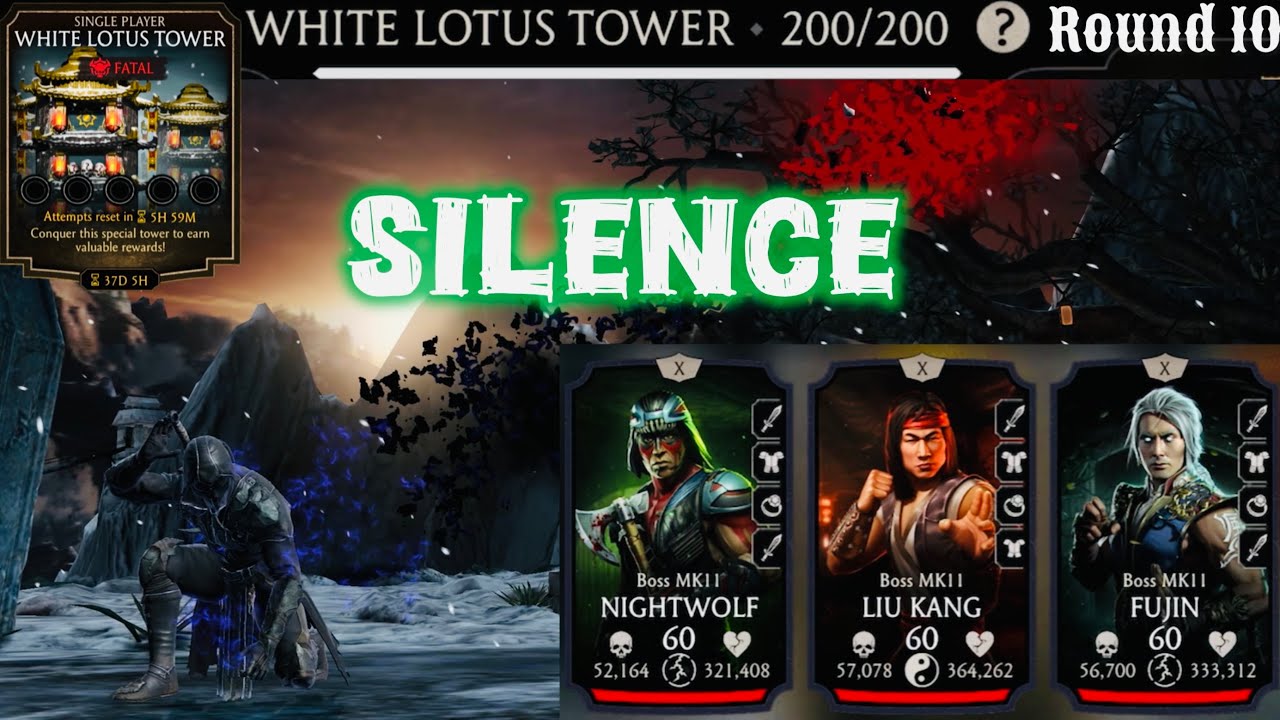 Fatal White Lotus Tower Final Boss Battle 200 & 180 Fight + Reward MK Mobile | Round 15 | 2024