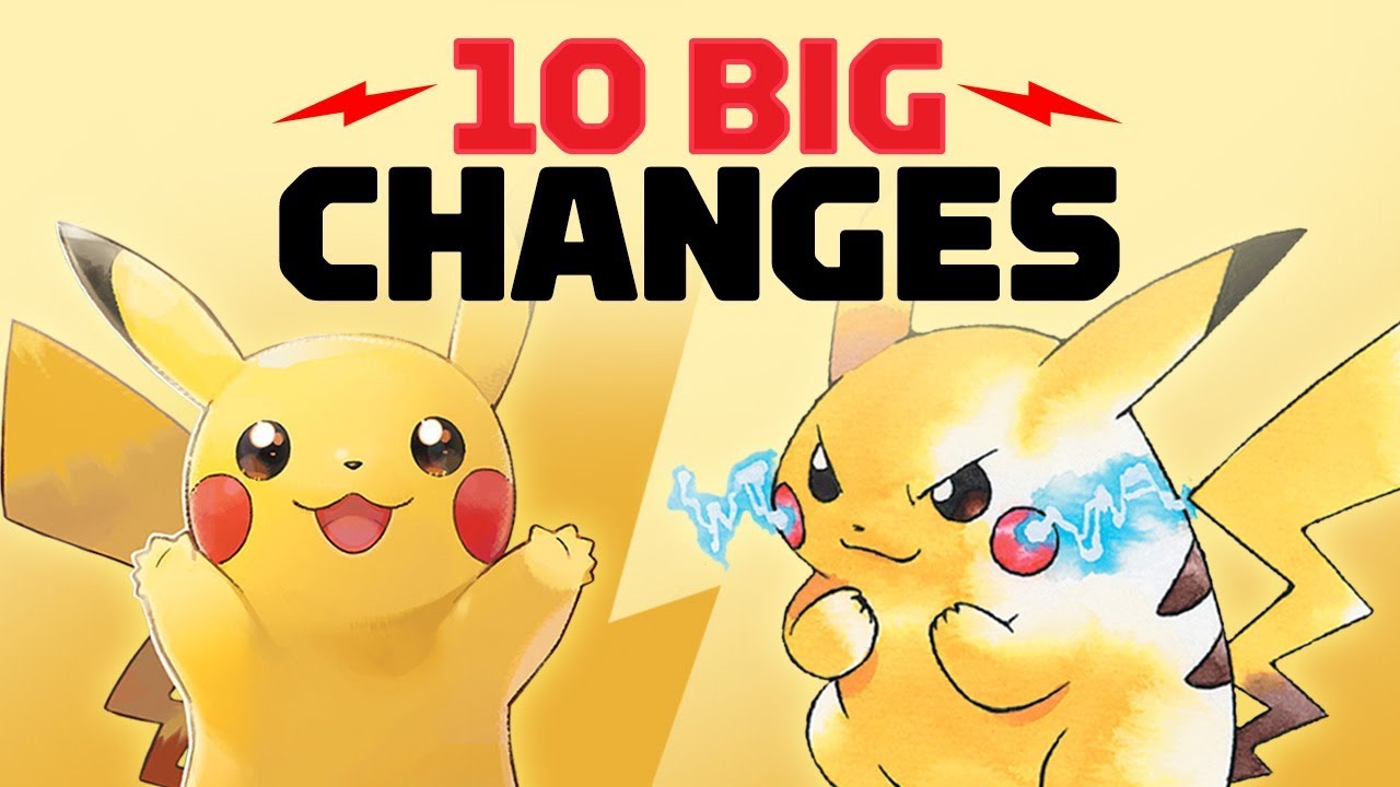 10 Big Changes from Pokemon Yellow to Pokemon Let's Go