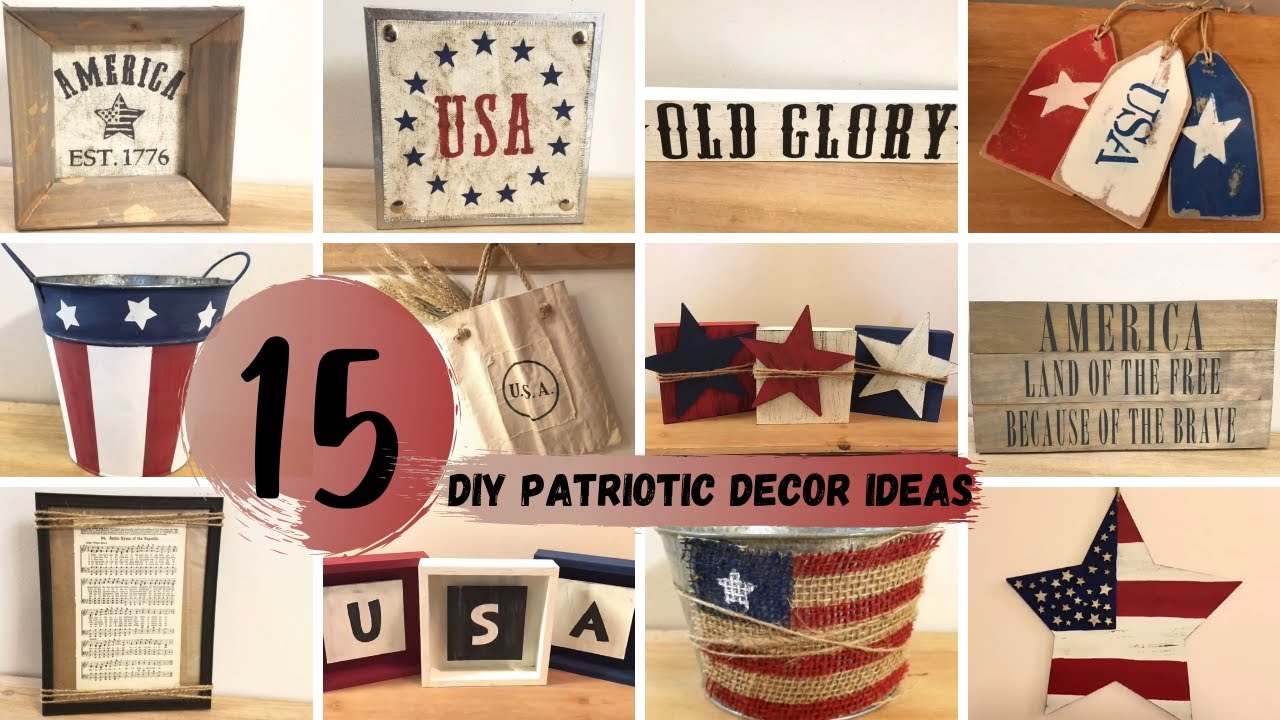 DIY 4TH OF JULY DECOR | PATRIOTIC DIY DECOR | AMERICANA DIY DECOR | DOLLAR TREE DIYS