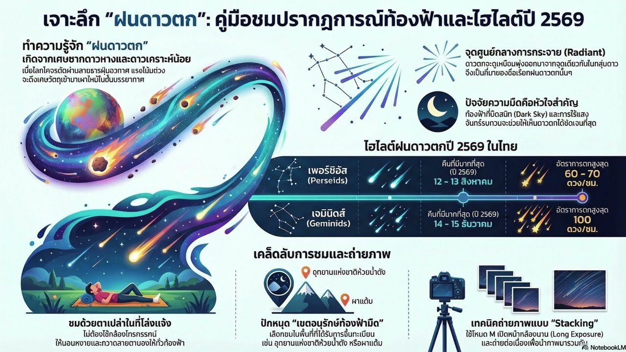 คู่มือดูดาวและฝนดาวตกปี 2569