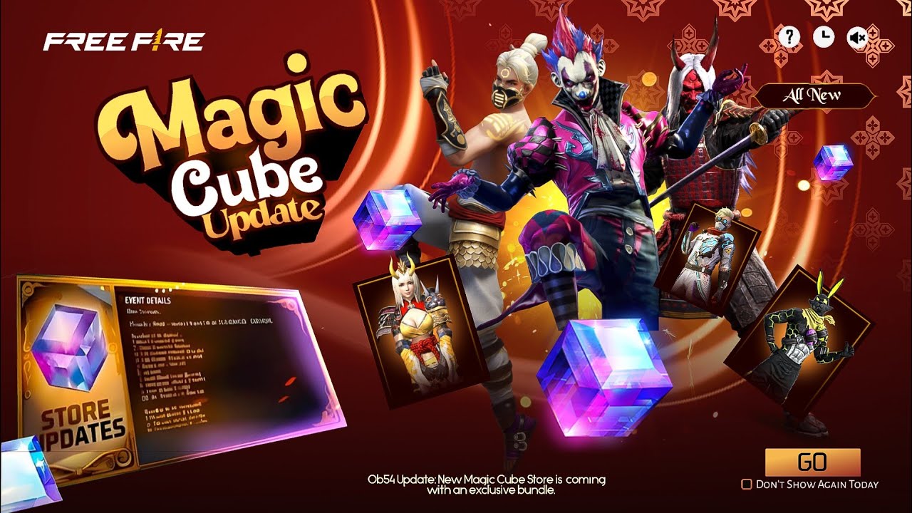 OB54 100% Magic Cube Store Update | New Event Free Fire Bangladesh Server | Free Fire New Event