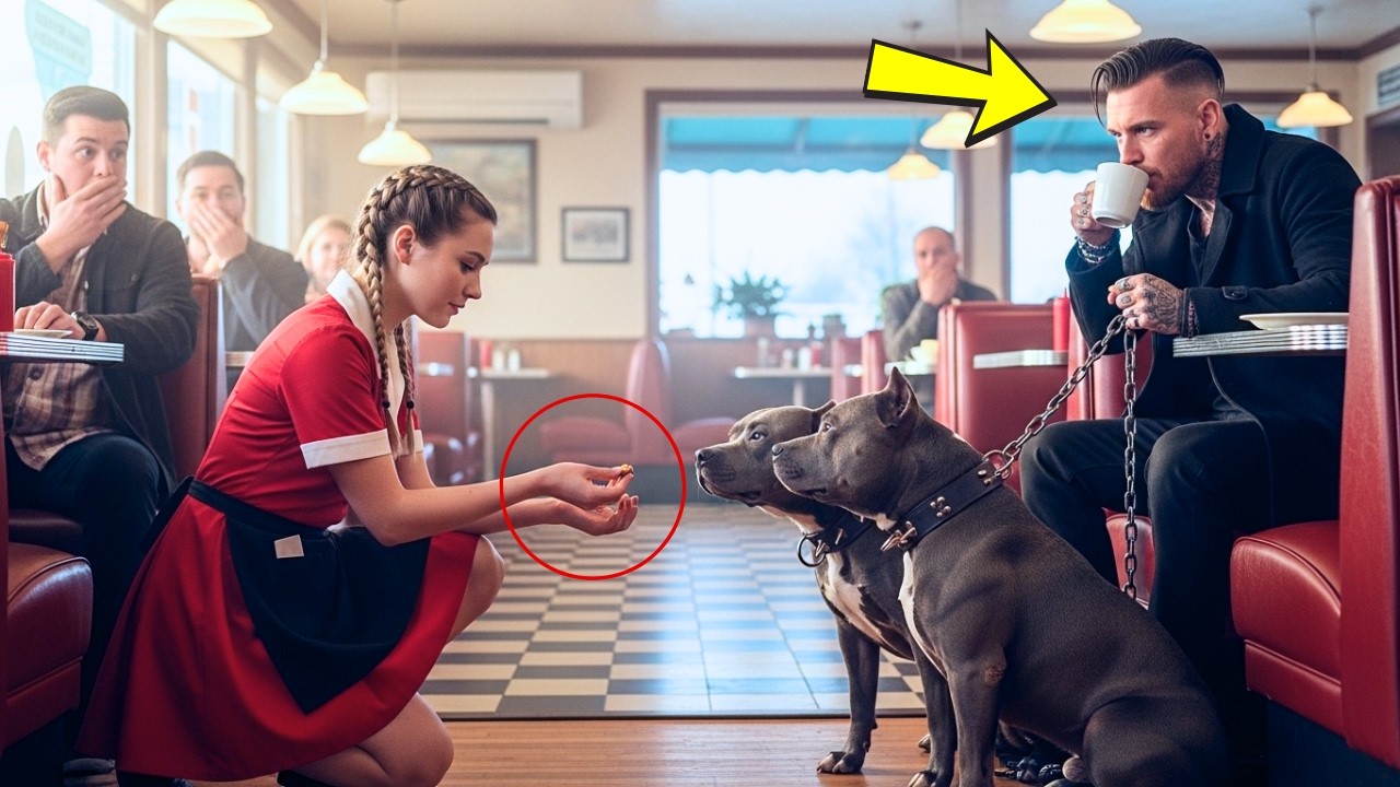 Personne Ne Pouvait Calmer Les Pitbulls Du Parrain — Jusqu À Ce Que La Serveuse Fasse Ce Geste