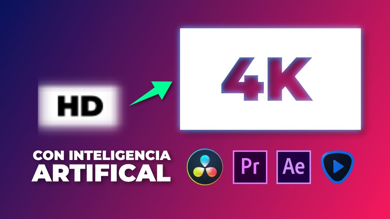 AUMENTAR RESOLUCIÓN A VIDEOS (HD ⏩ 4K) con inteligencia artificial