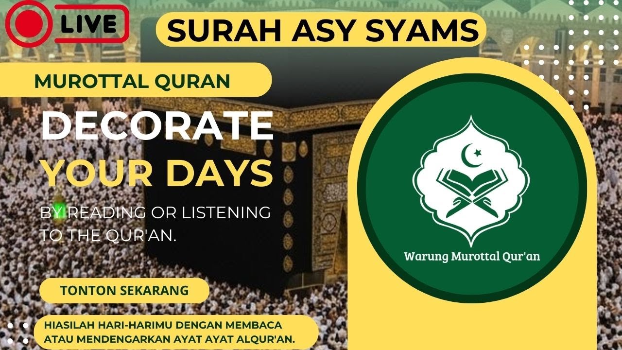MUROTTAL QURAN || BACAAN QURAN INDAH || AYAT THERAPY || SURAT AL LAIL