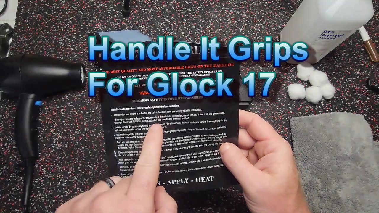 How to Install Handle It Grips: Sandpaper Black on Glock 17 (NO VOICE)