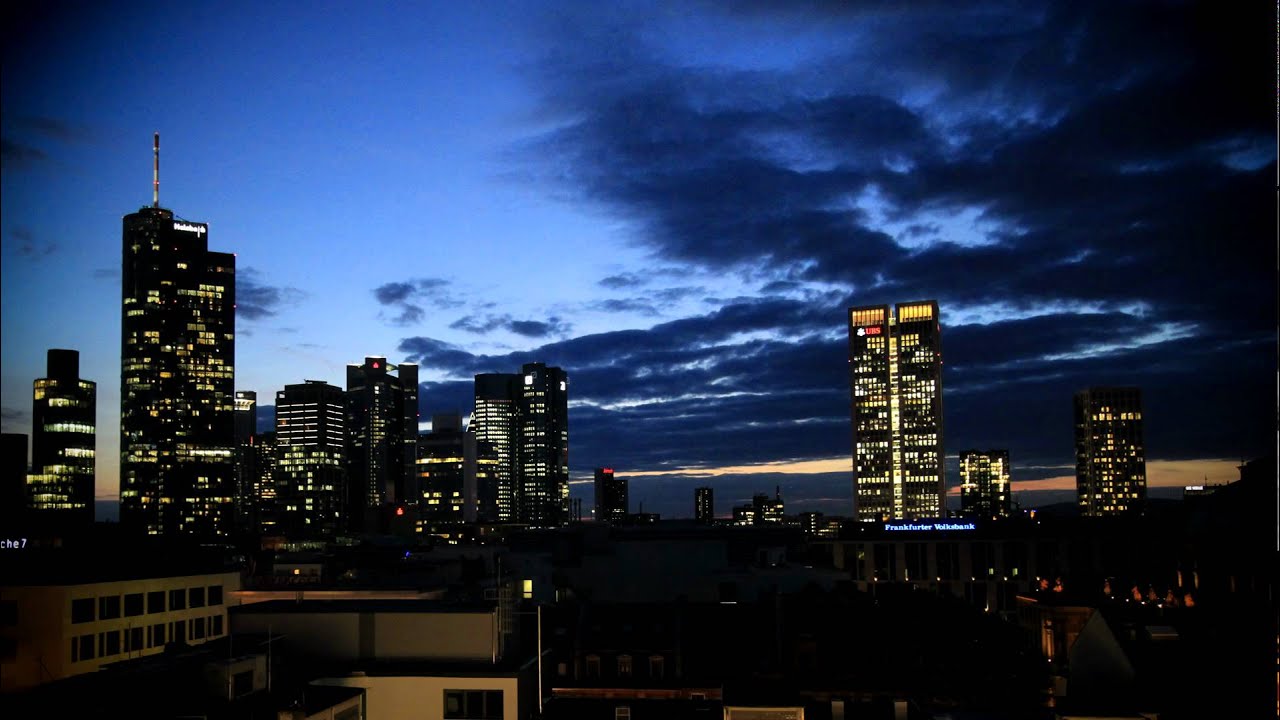 Mainhattan! Time-Lapse of Frankfurt am Main skyline at sunset [HD] 1080p