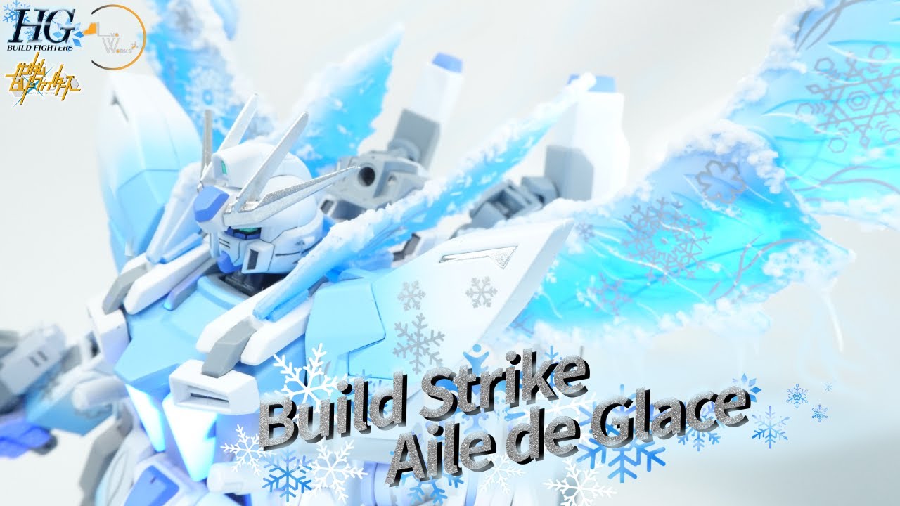 【ガンプラ改造＆全塗装】神秘的な氷の翼！HGスタービルドストライクガンダムを冬をイメージしたカラーで仕上げてみた！