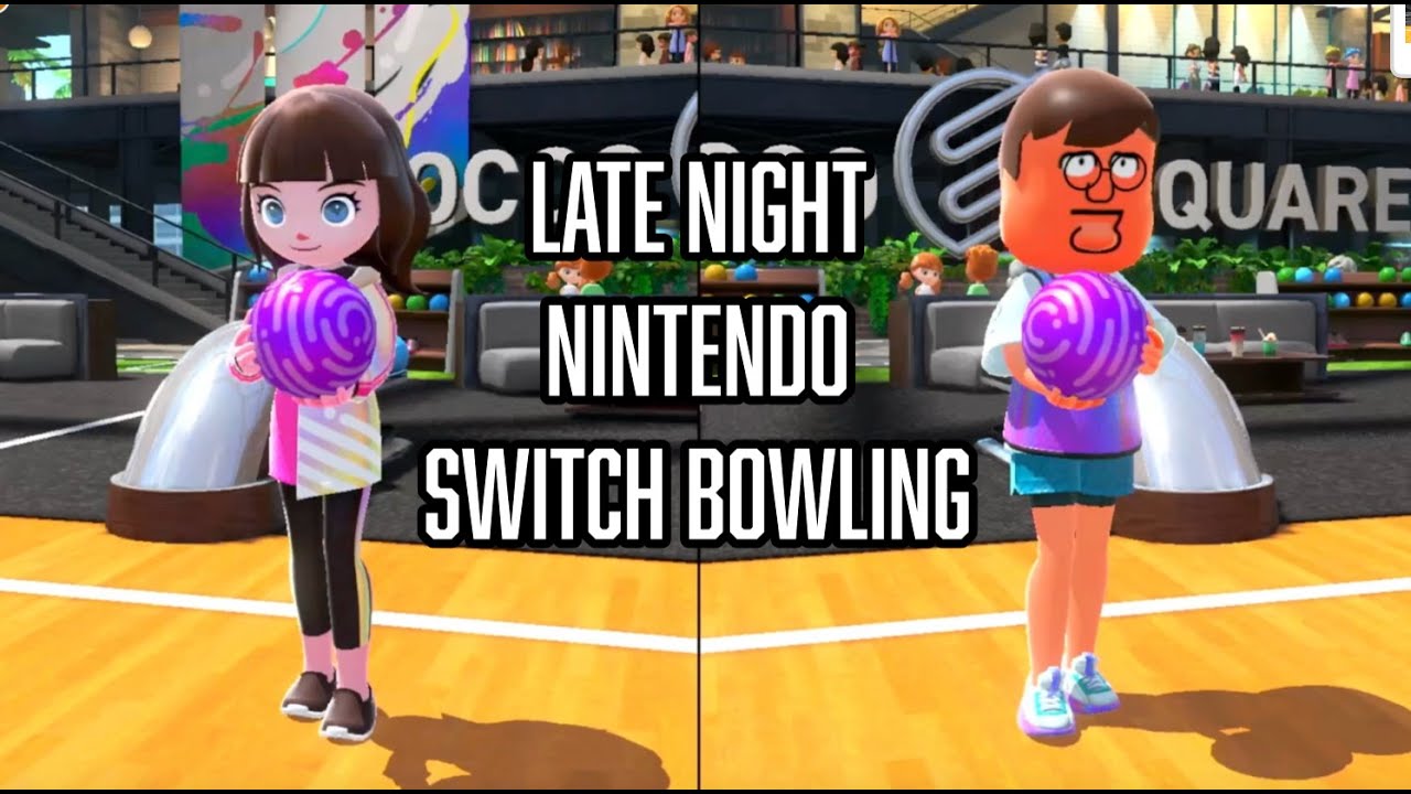 late night nintendo switch bowling - left hand vs right hand