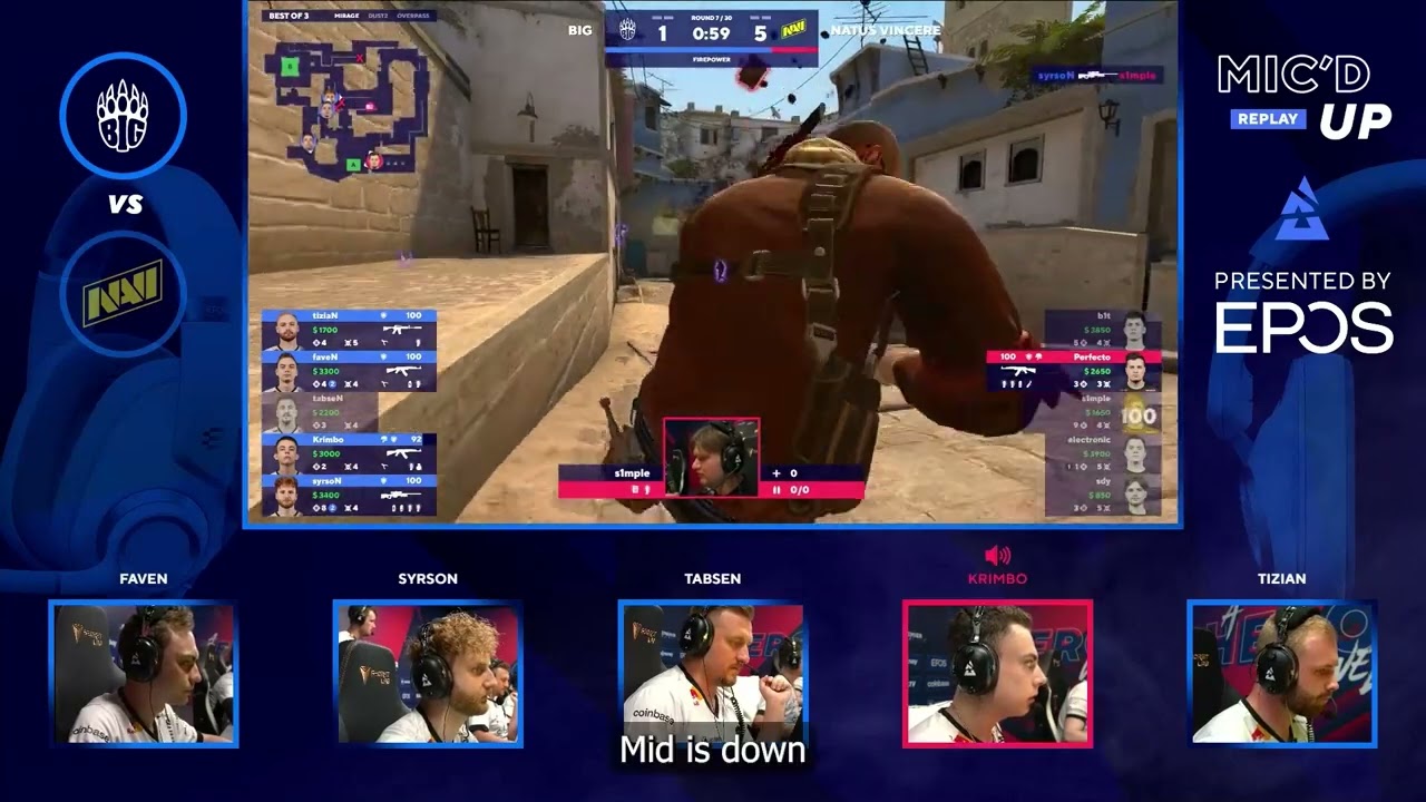 Team Speak Sound From Map 1 Mirage NAVI Vs BIG