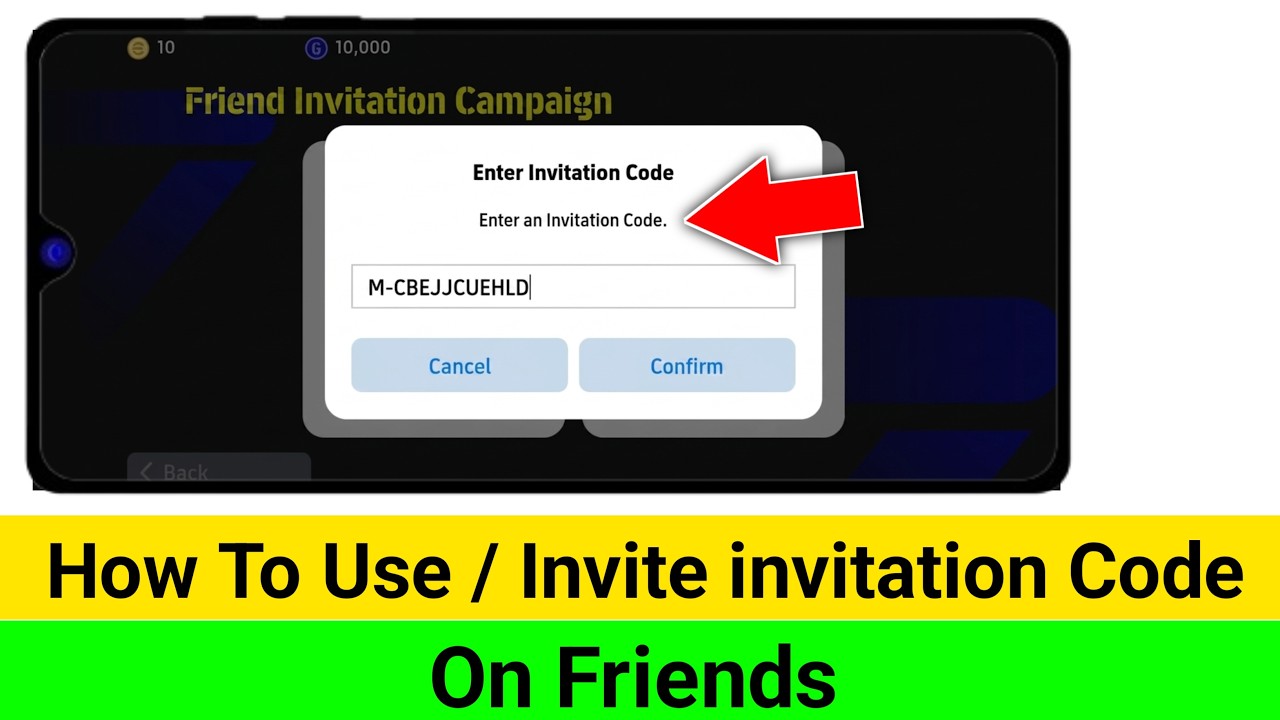 Enter Invitation Code on efootball 2026 || How To Use / invite Friends invitation Code on Efootball