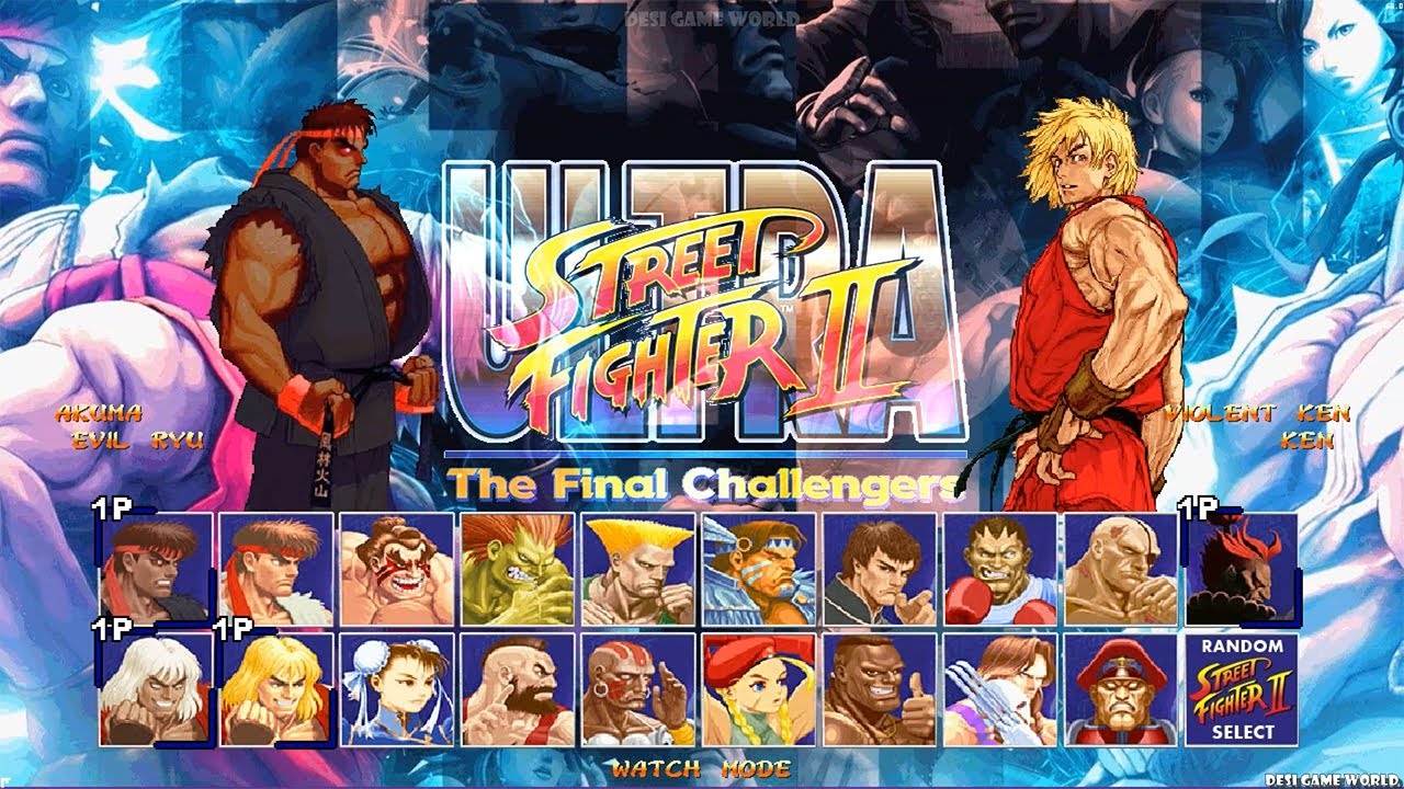 Геймплей Ultra Street Fighter 2 Mugen Edition для двух игроков