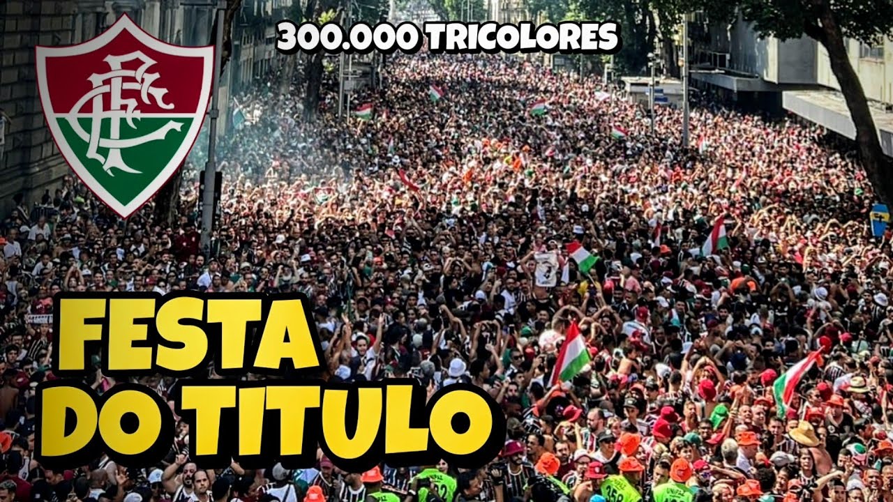😱 INCRIVEL!  FESTA DO TÍTULO DA TORCIDA DO FLUMINENSE NAS RUAS DO RIO