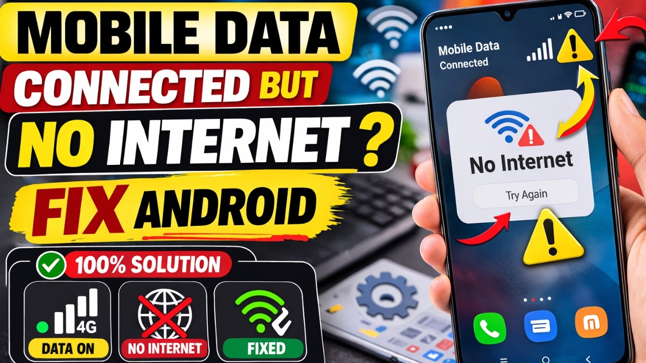 Mobile Data Connected But No Internet? Fix Android Internet Problem (2026)
