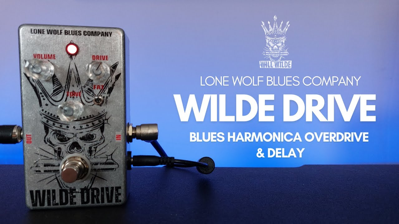 WILDE DRIVE - Harmonica Overdrive & Delay Pedal from Lone Wolf Blues Company