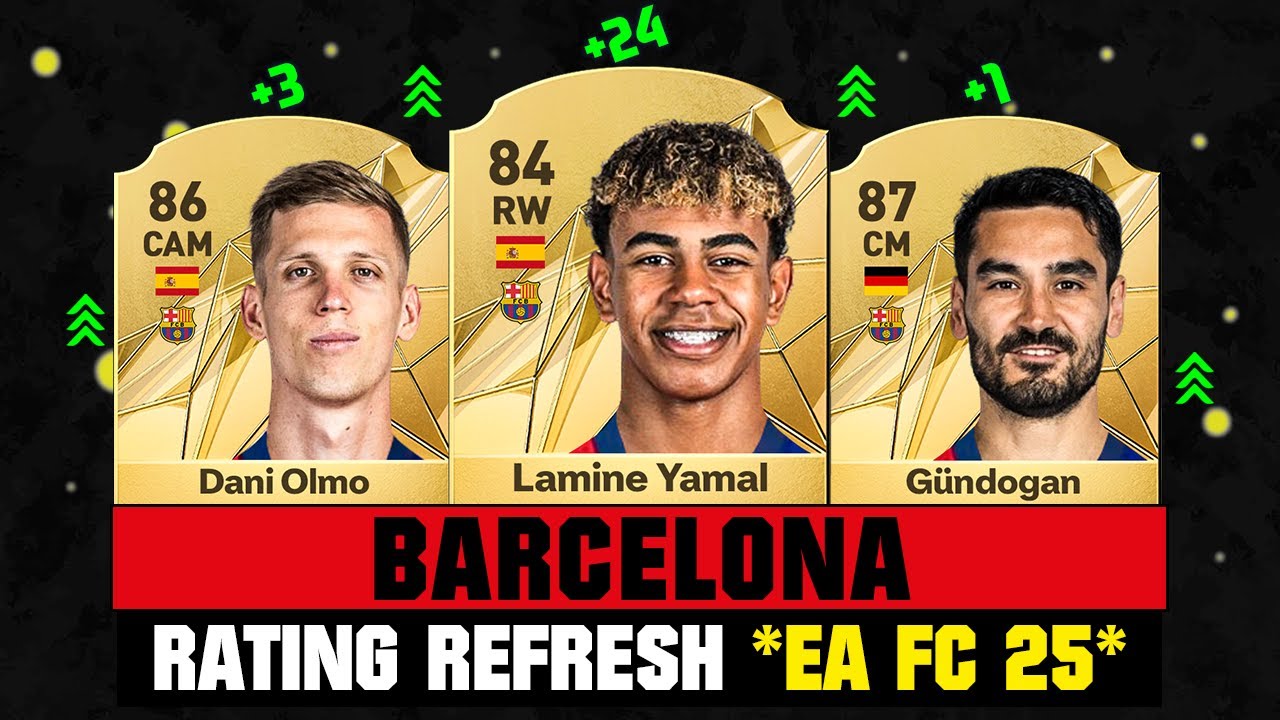 FIFA 25 | BARCELONA PLAYER RATINGS (EA FC 25)! 😱🔥 ft. Lamine Yamal, Nico Williams, Gundogan&hellip;