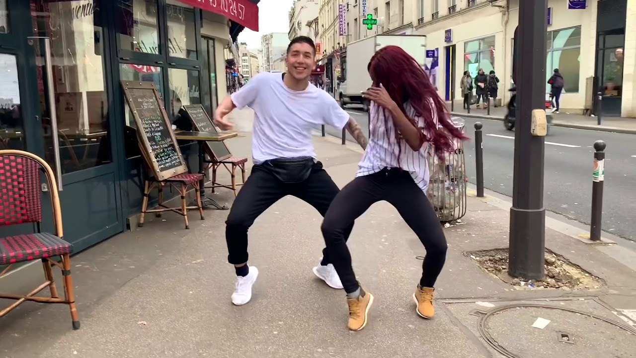 Luca Cilluffo and BadGyalCassie viral afrobeat video in Paris-France