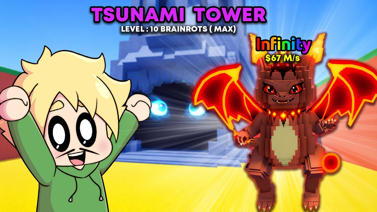 Akhirnya Dapet INFINITY!! Tantangan TSUNAMI TOWER di Escape Tsunami for Brainrots!