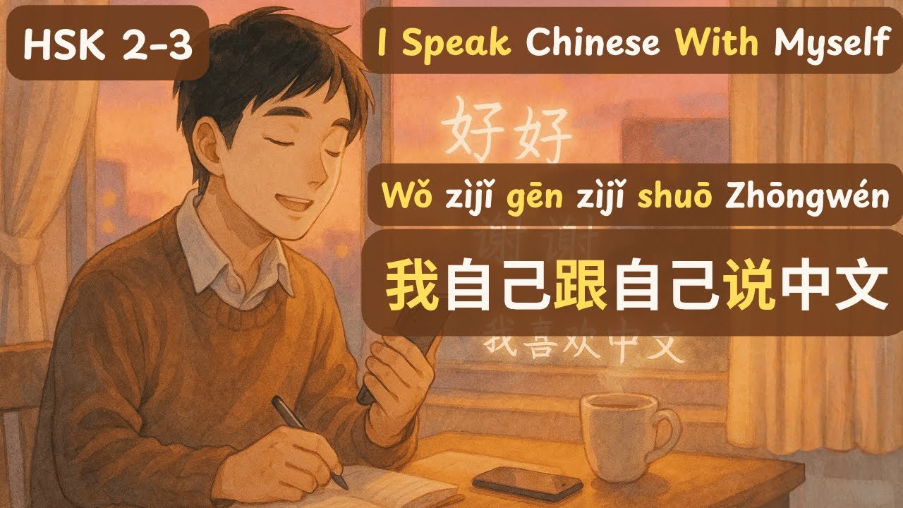 I Speak Chinese With Myself | 我自己跟自己说中文 - Wǒ zìjǐ gēn zìjǐ shuō Zhōngwén |Chinese Podcast |HSK 2 - 3