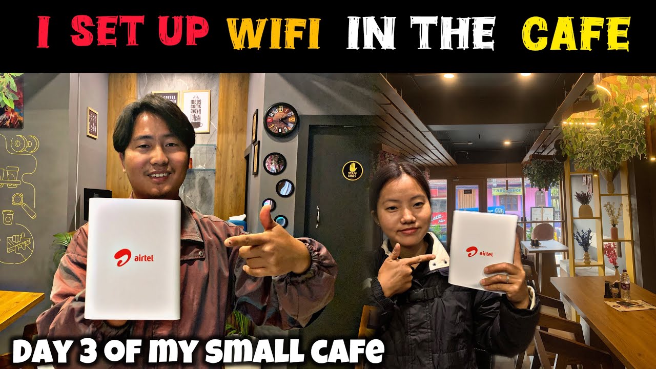 Day 3 of my Small cafe || I set up wifi in the cafe || Kitna paisa gaya ??