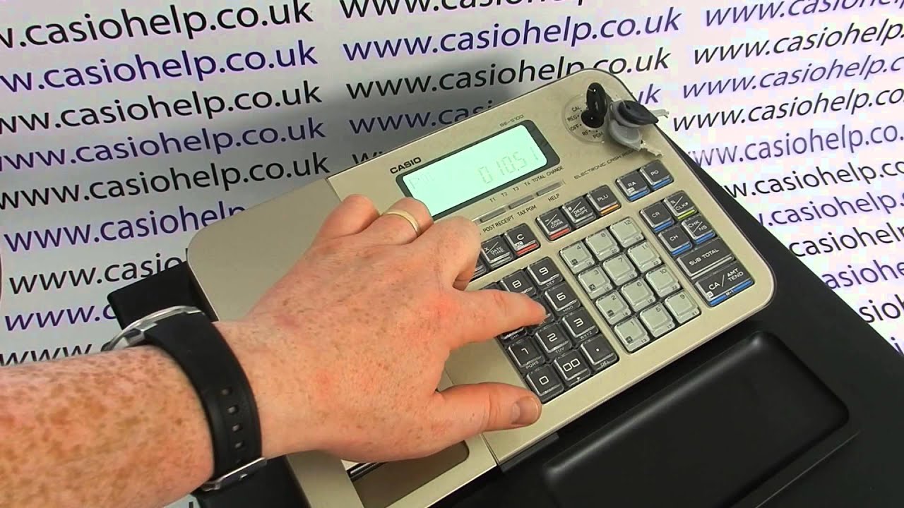 Как установить дату и время на кассовых аппаратах Casio SE-S100 / PCR-T285 / PCR-T295