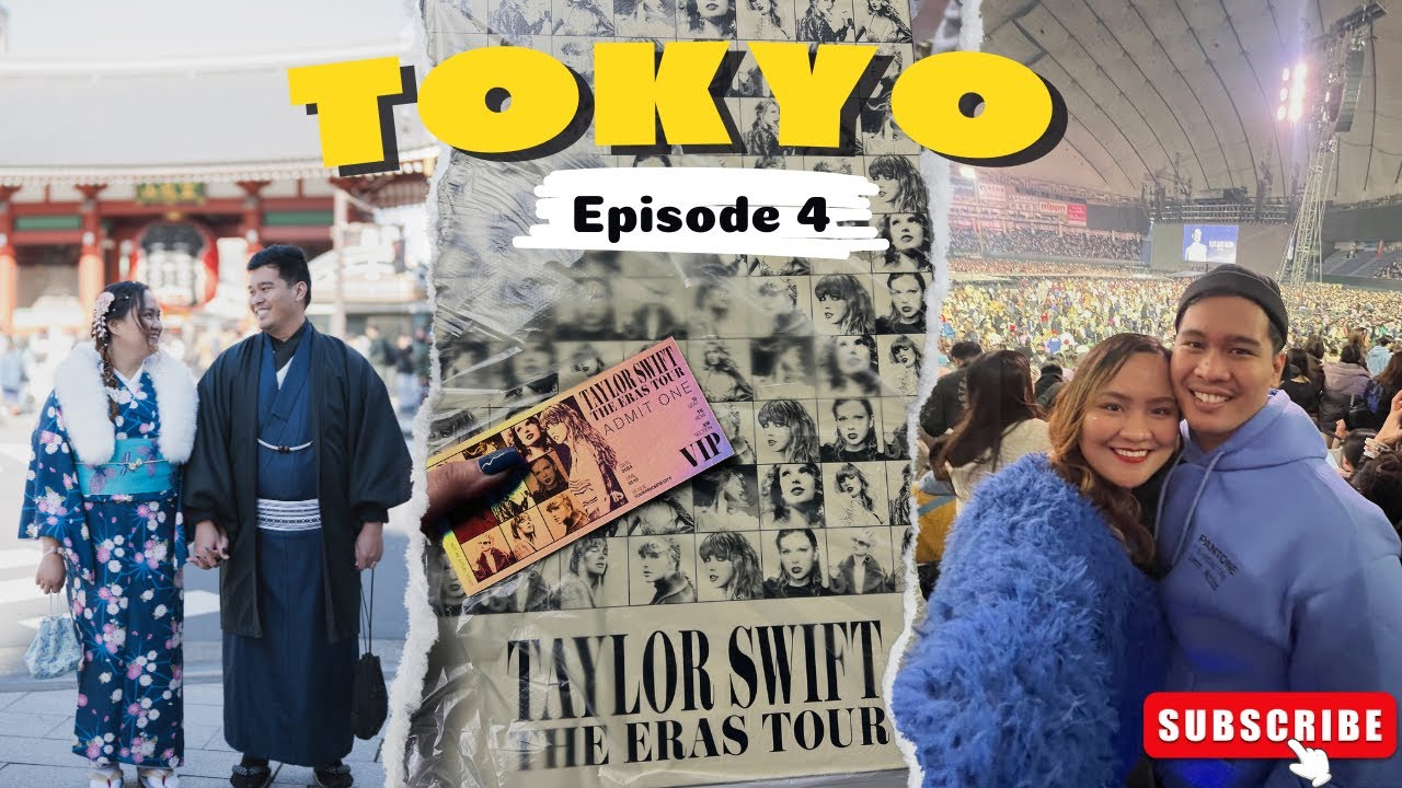 Japan Vlog 🇯🇵: Kimono rental & photoshoot at Asakusa | The Eras Tour Tokyo + unboxing VIP merch