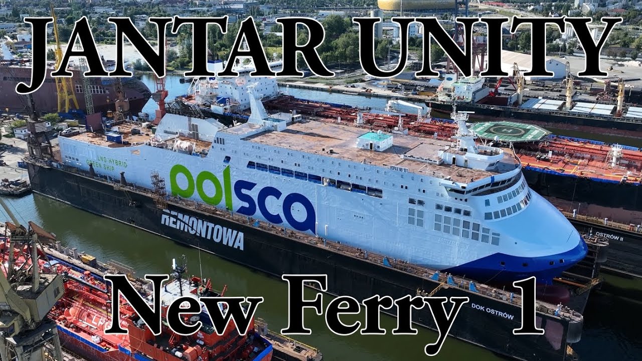 Nowy prom Nr. 1 JANTAR UNITY w nowym malowaniu zaprezentowany dla PolSca Baltic Ferries 26.8.2025