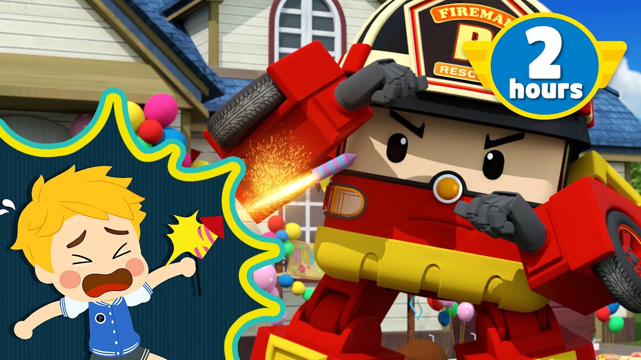 Les Feux D'artifice Explosent│Classe de Sécurité POLI│Dessin Animé pour Bébé│Robocar POLI télé