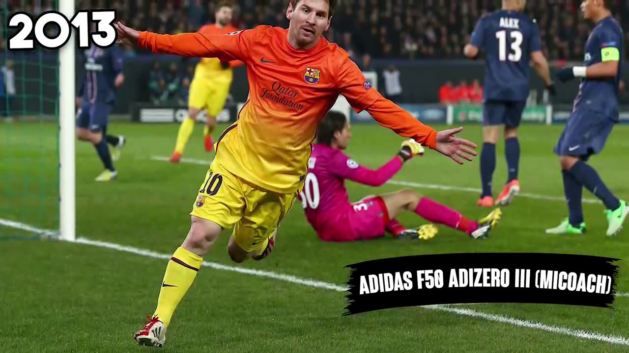 Todos los botines de Leo messi