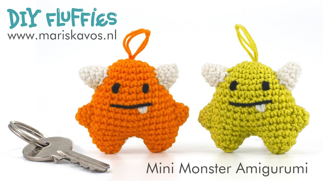 Mini monster Amigurumi Sleutelhanger haakpatroon voor beginners  - Nederlands