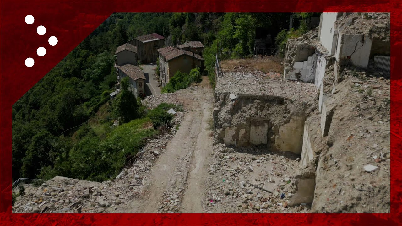 Terremoto nel Centro Italia, Arquata del Tronto 7 anni dopo il sisma: le immagini dal drone