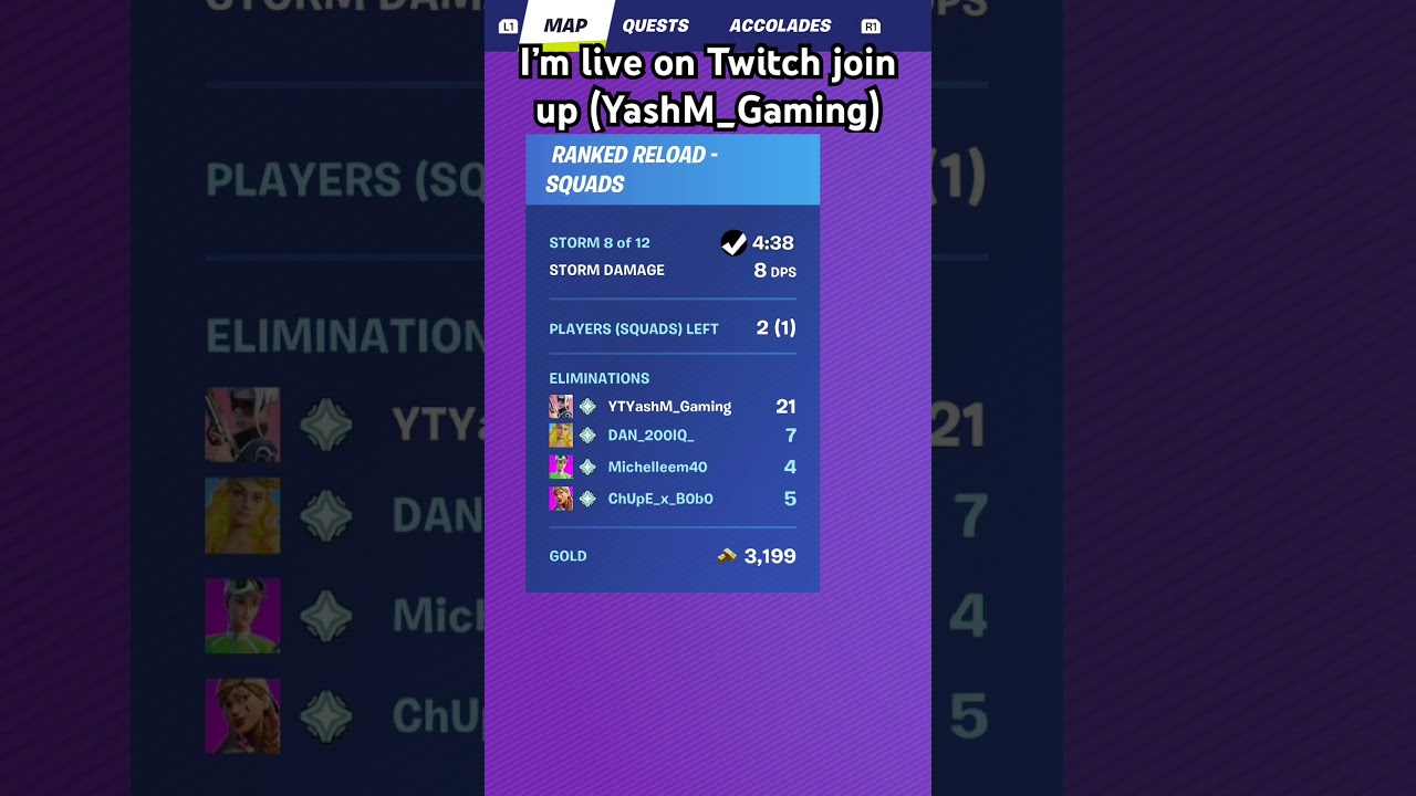 I’m live on Twitch join up (YashM_Gaming)  #fortnite