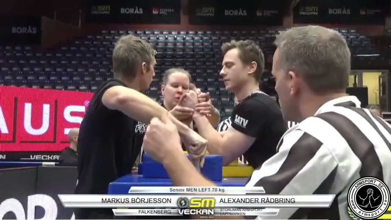 SM i Armbrytning 2025 - Senior 70kg Vänster arm (Endast kvalmatcher)