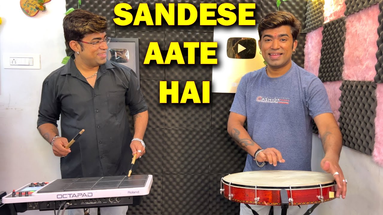 Sandese Aate Hai On Octapad & Duff Cover | Janny Dholi & Chota Magaj