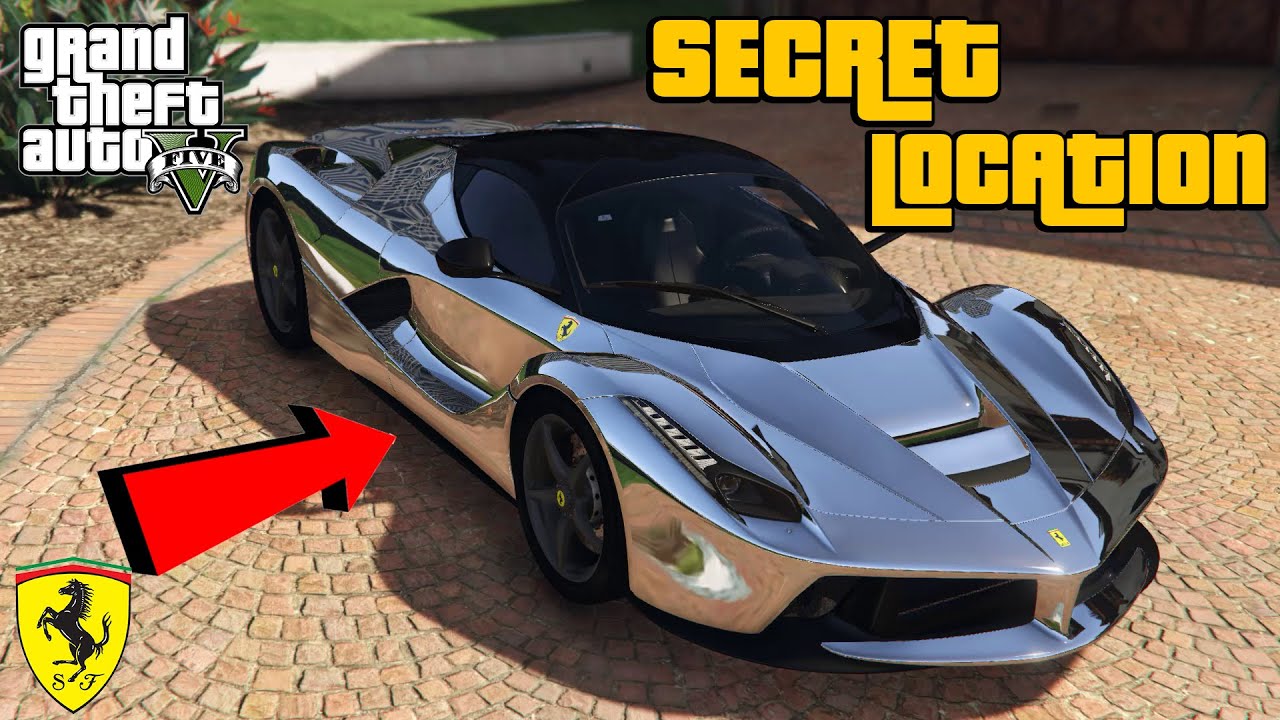 GTA 5 - Silver Ferrari Secret Location | GTA V Story Mode Location | Ferrari La Ferrari