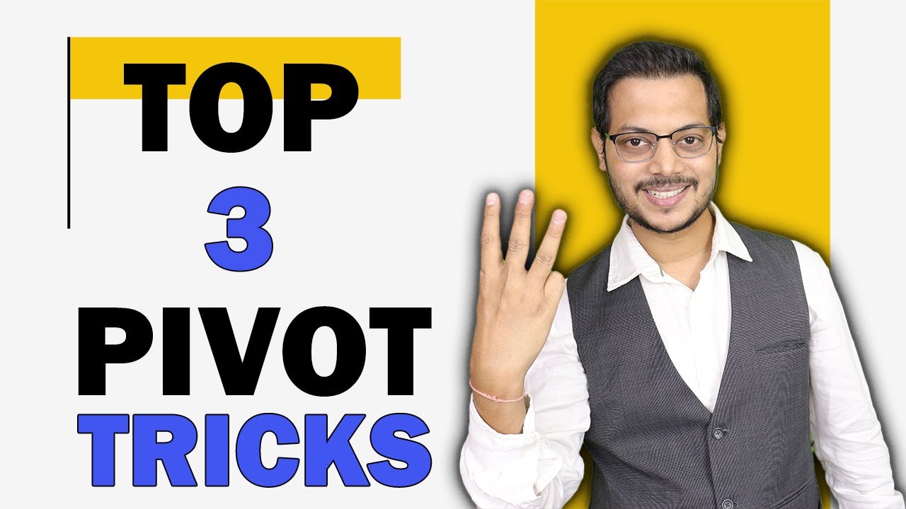 Top 3 - Pivot table tricks | Unseen pivot table options can enhance productivity