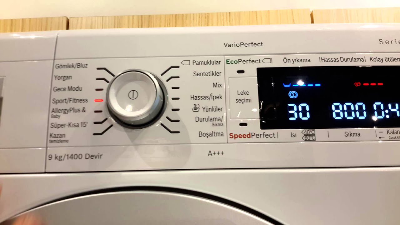 WAW28560TR serie8 Bosch Çamaşır Makinesi 9KG 1400 DVR