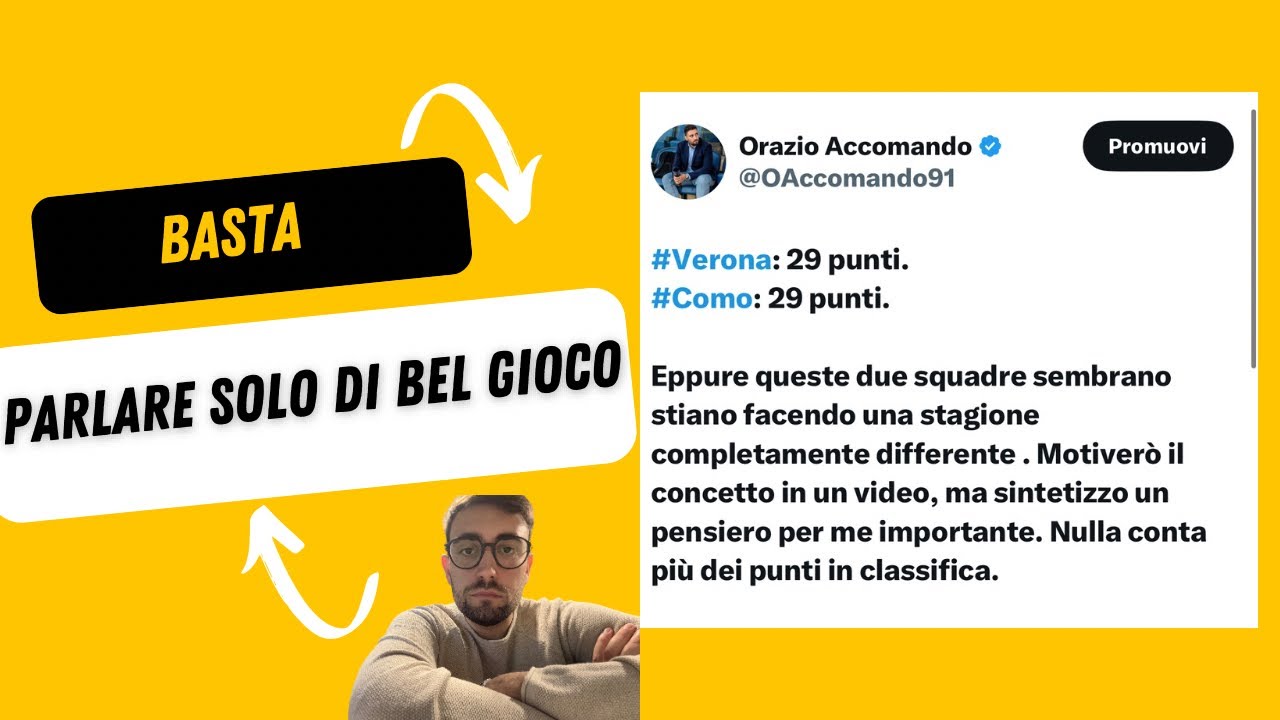 BASTA ESALTARE SOLO IL BEL GIOCO E MAI LE VITTORIE