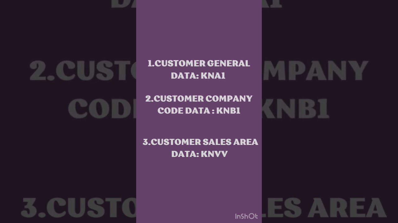 Customer Master Tables in SAP ||