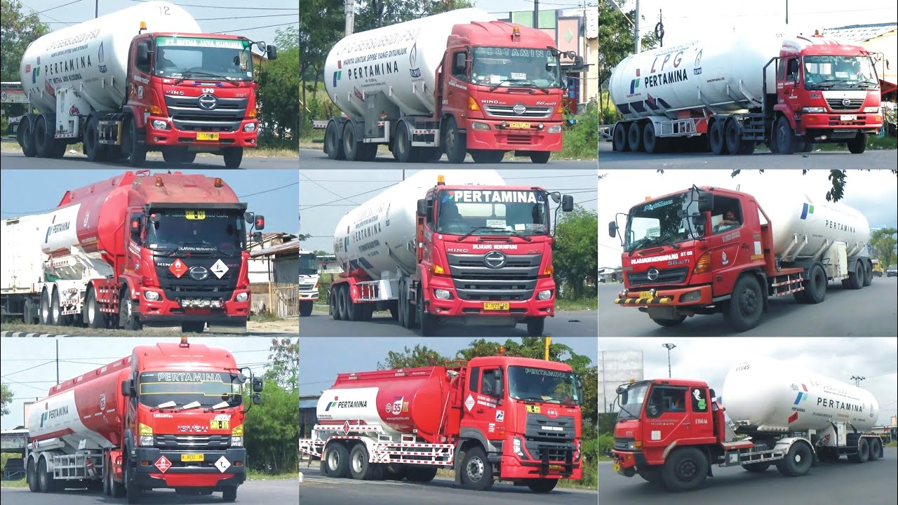 KOMPILASI TRUK TANGKI PERTAMINA !!! TRUCK TANGKI TRAILER TRONTON LPG HINO 500 FUSO ISUZU GIGA UD CWA