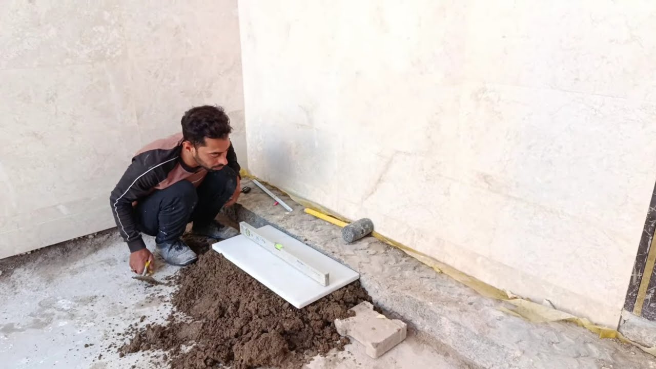 تركيب المرمر بطريقة صحيحة طريقة عمل حترافيه جدا علاء الياسري كربلاء 07810103885/07747584800