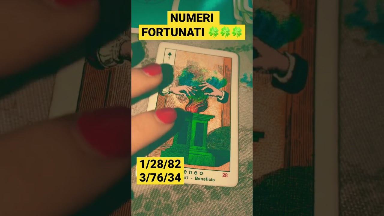 NUMERI FORTUNATI 🍀 #tarocchi #letturatarocchi #sibille #numerifortunati