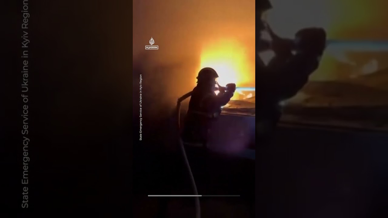 Explosions across Kyiv as Russian missiles strike Ukraine&rsquo;s capital | AJ #shorts