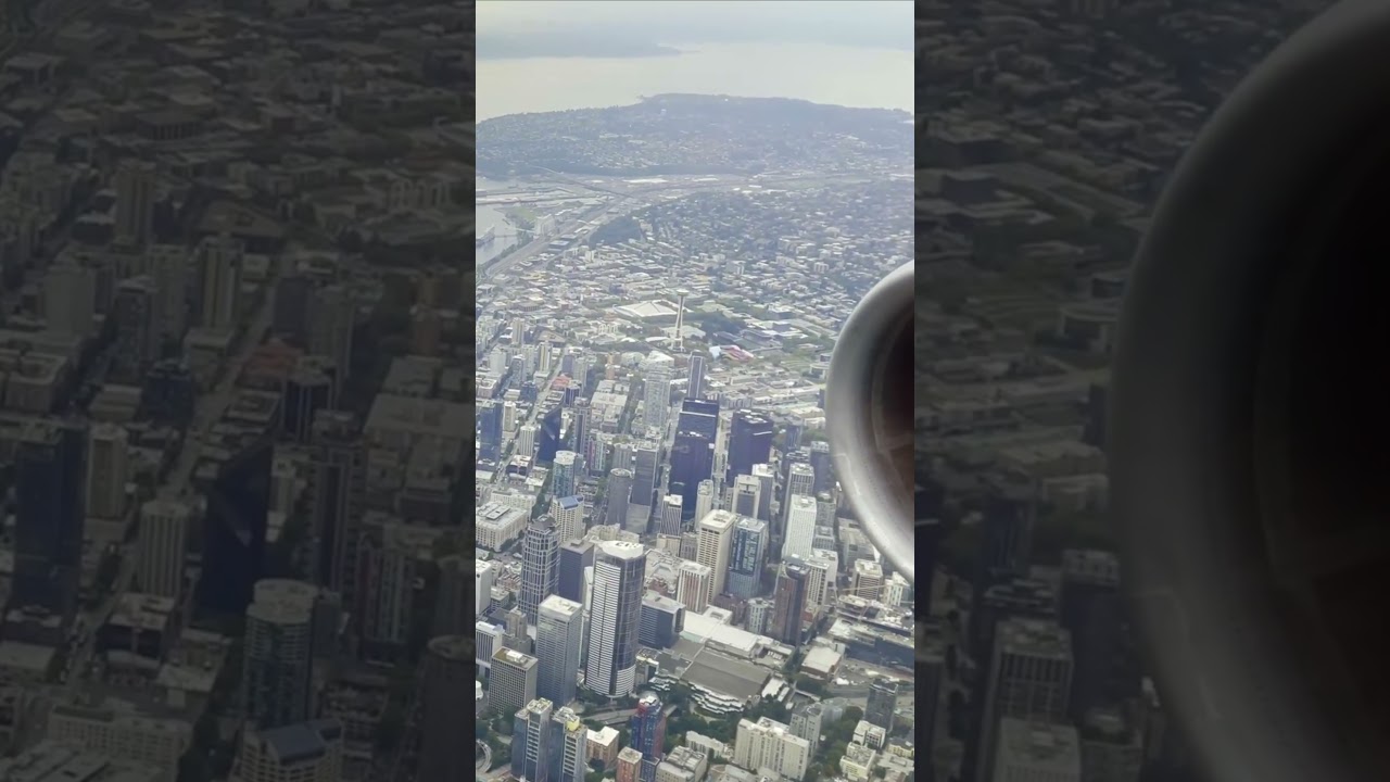 Landing in Seattle (SeaTac Airport) w/ great shots of downtown
