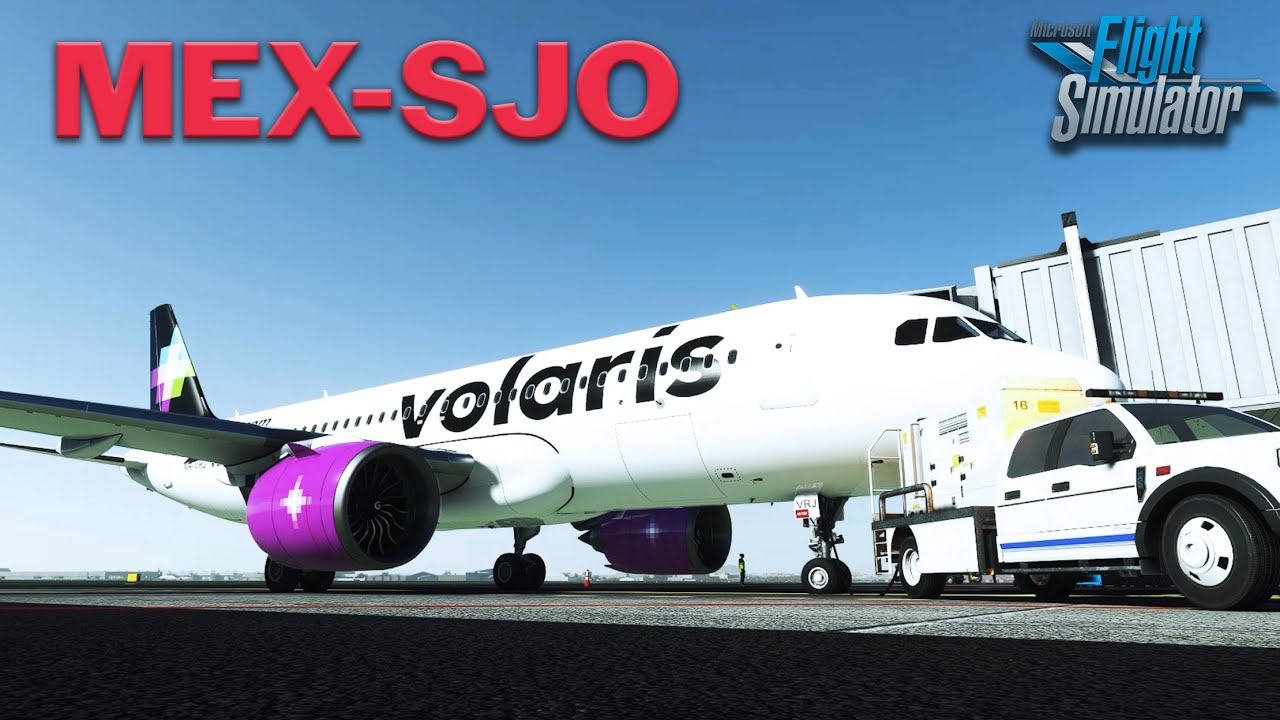 Volaris A320 | Mexico City (MEX) ✈ San José, Costa Rica (SJO) | ULTRA 4K - Flight Simulator Gameplay