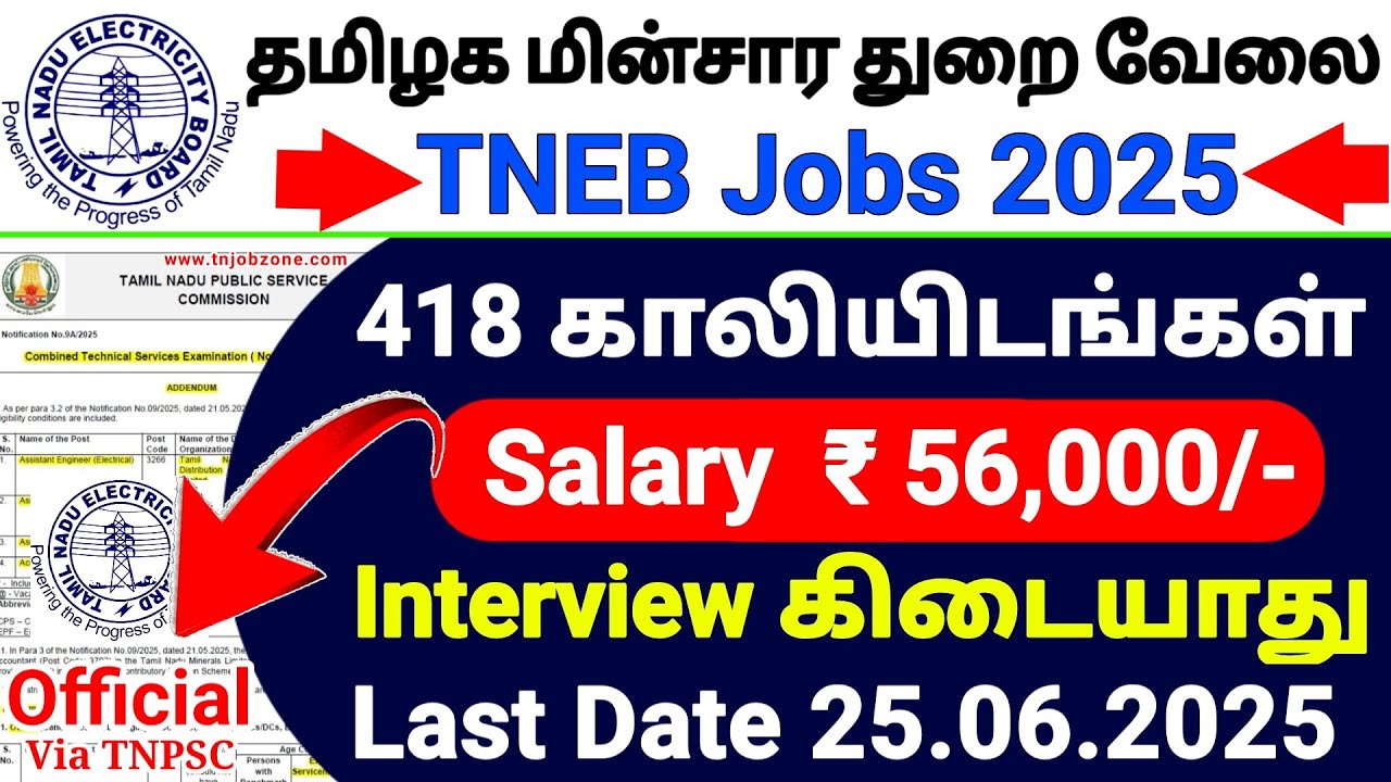 TNEB AE RECRUITMENT 2025 NOTIFICATION OUT🔔APPLY VIA TNPSC CTSE🎯418 GOVT JOB VACANCIES IN TAMIL NADU
