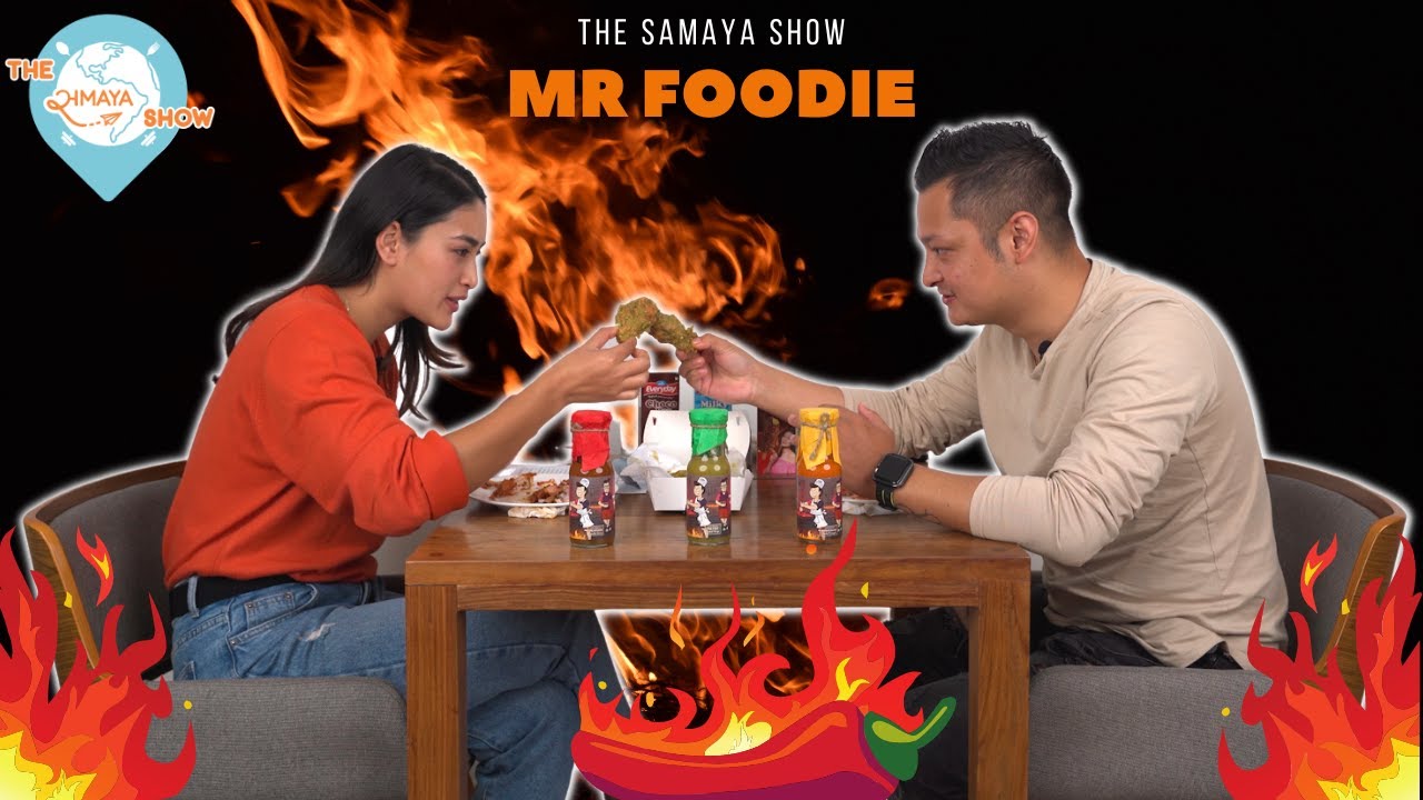 Mr Foodie reveals his name while eating spicy wings | The Samaya show 7/10